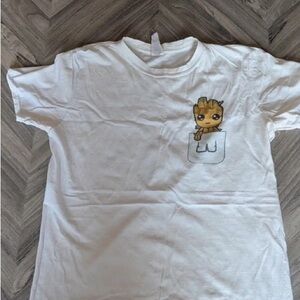 Boohoo White Tee with Cute Pocket Design